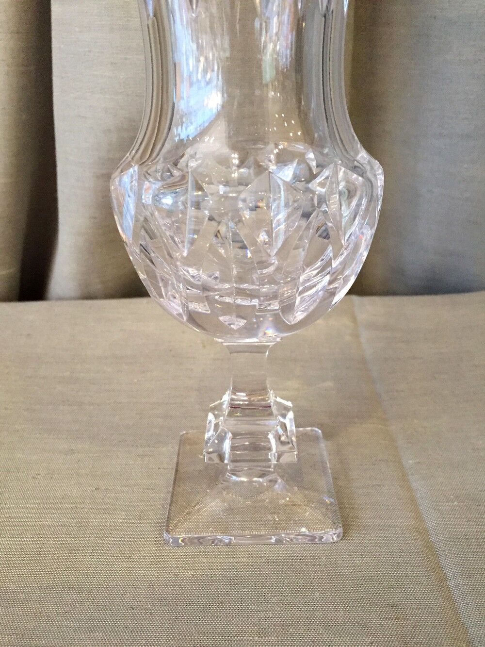 Vase medicis sevres en cristal taille