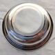 Antique round hollow metal silver plated dish st medard signed