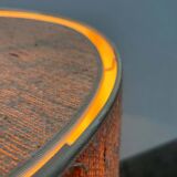 Leather floor lamp Model Flet modern Danish mid-century by Jo Hammerborg for Fog & Mørup, 1960s