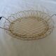 Corbeille panier plat métal doré et scoubidou