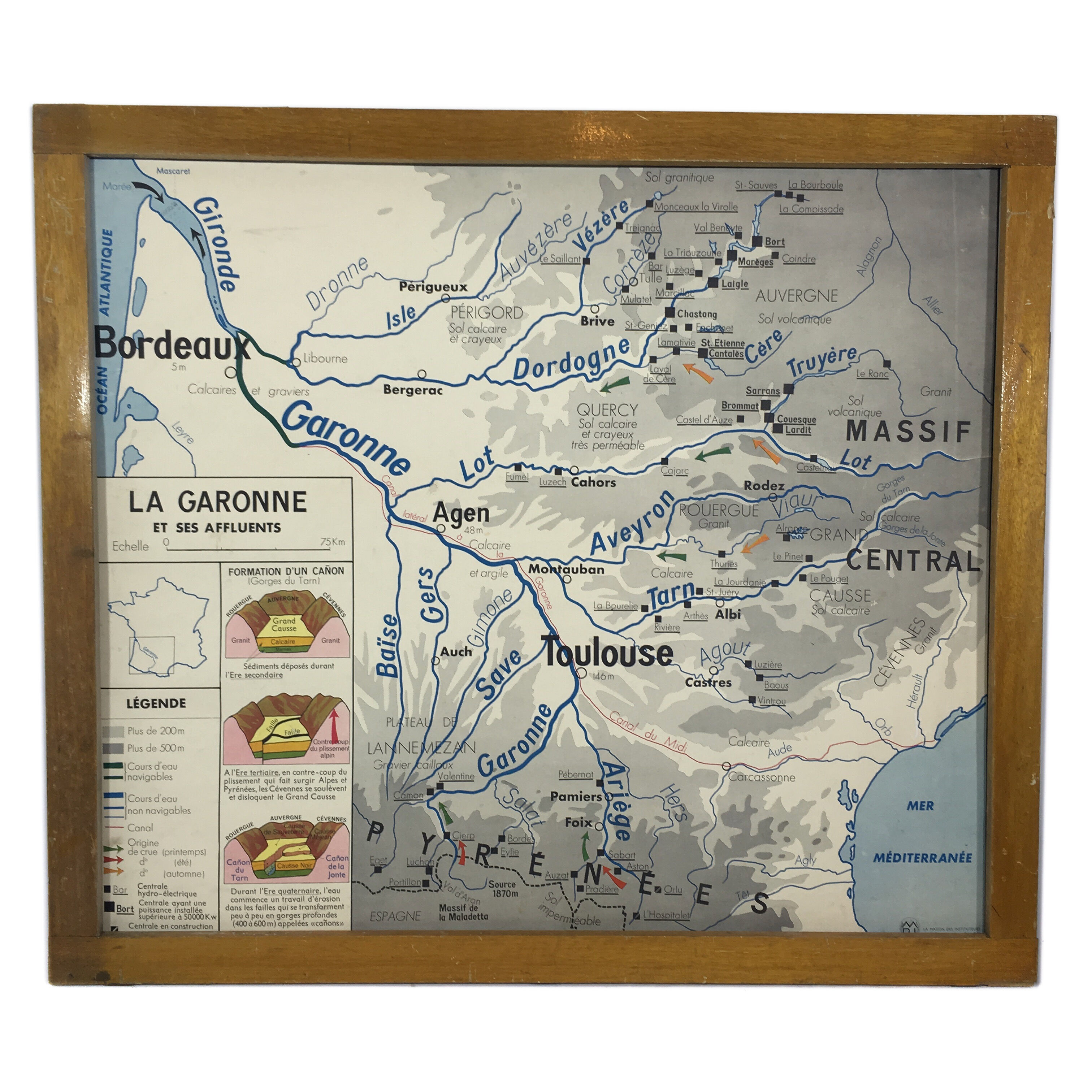 The loire geographical solar poster double sided