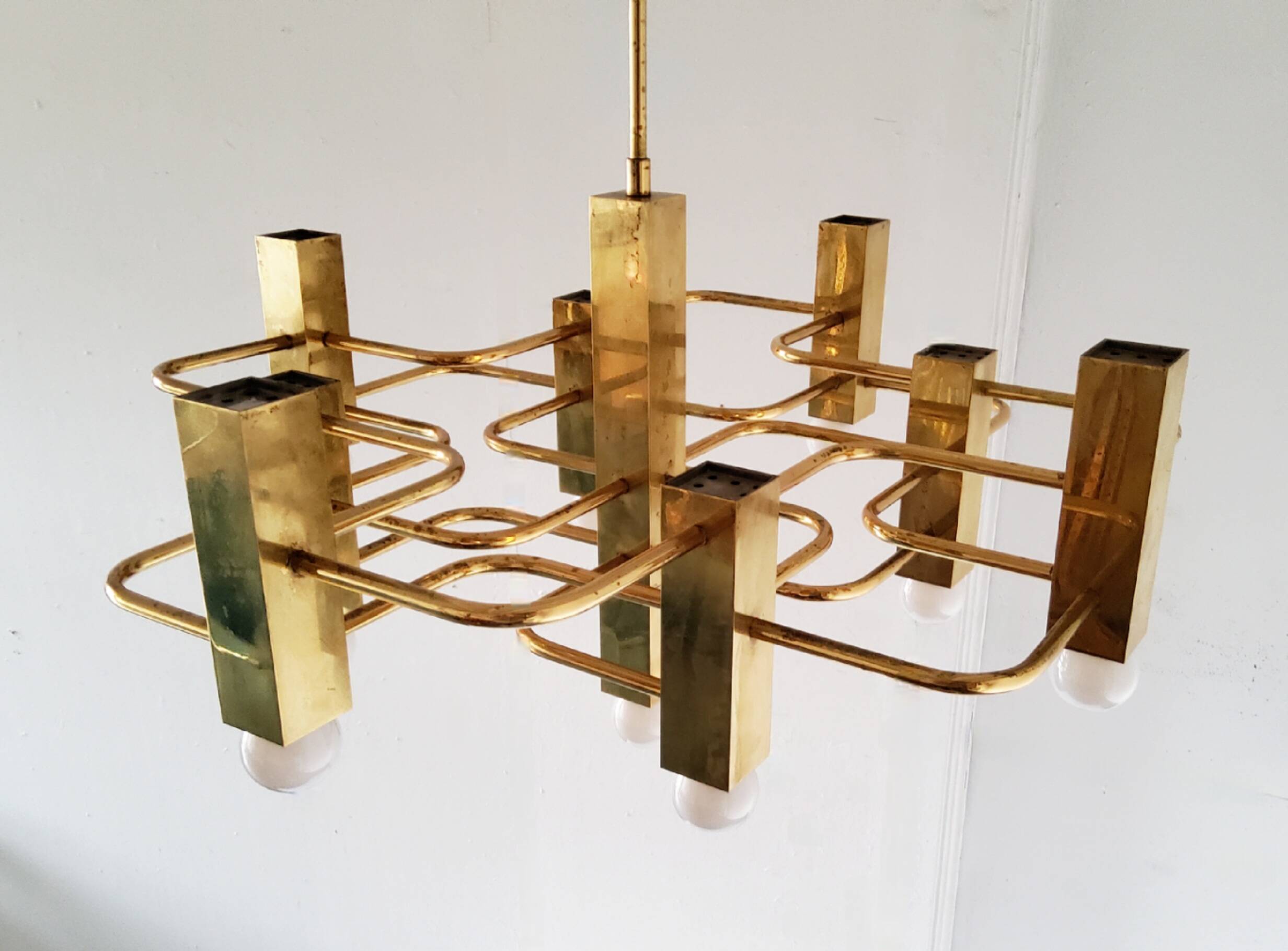 Gaetano Sciolari chandelier, Boulanger from the 70s