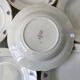 set of 6 hollow plates Digoin Sarreguemines small flowers 50s