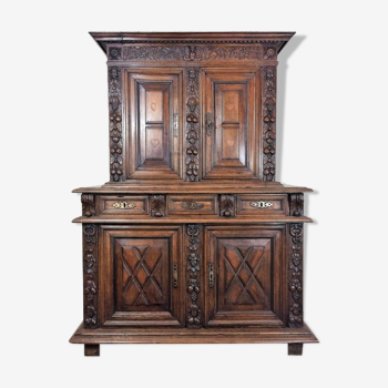 Double body sideboard, Walnut, Renaissance period, Circa 1600