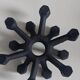Scandinavian black cast iron candle holder, Danish Jens Quistgaard 1960