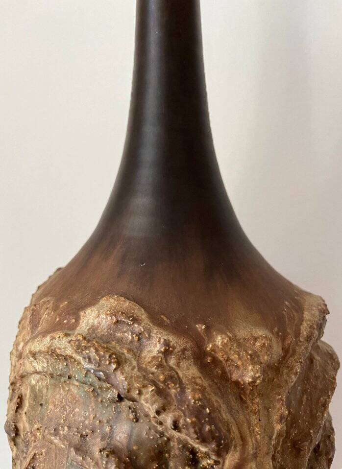 Table lamp by Judi Kunst, denmark, brutalist studio ceramic, 1960s