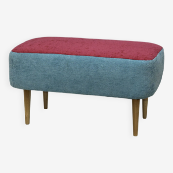 Two-tone velvet bench