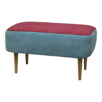 Two-tone velvet bench