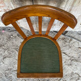 Vintage BAUMANN Mado Wood Bistro Chair with Green Seat