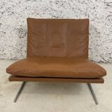Scandinavian gold leather fireside chair, BO-561 by Preben Fabricius & Jørgen Kastholm