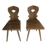 Pair of Alsatian oak chairs