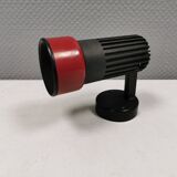 Small vintage wall lamp in hard pressed black and red plastic