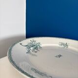 Large Antique Ironstone Dish - Lily of the Valley Ste Amandinoise Decor, Early 20th Century