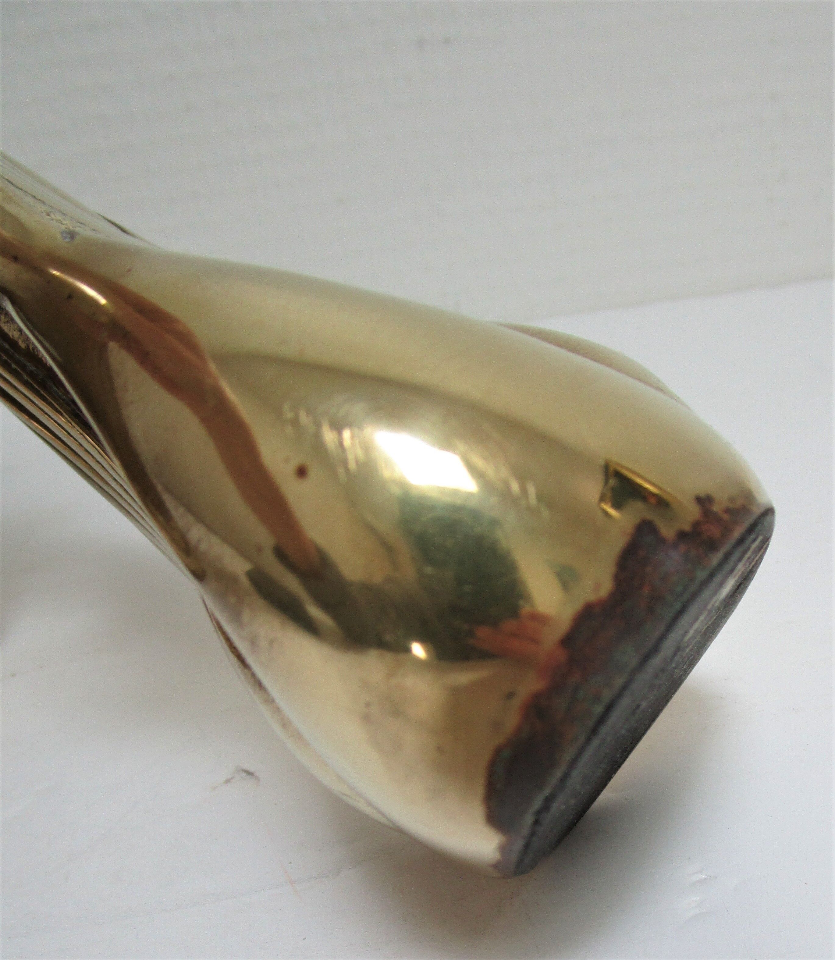 Pair of bookends vintage brass swans
