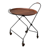 Modern folding teak trolley from the mid-century, Sweden, 1960s