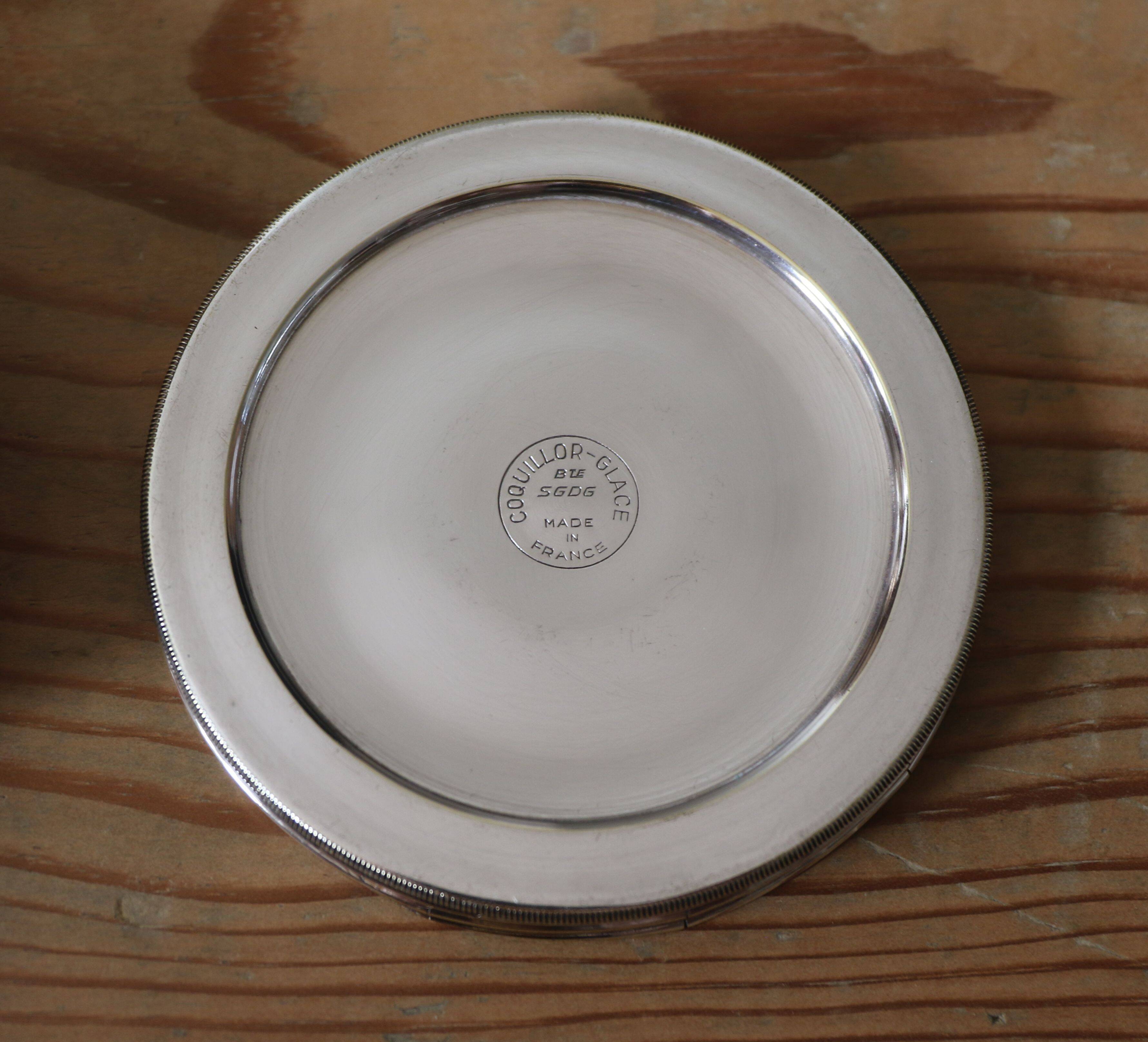 Vintage Coquillor Butter Mold In Silver Plated