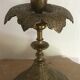 Old persian candle holder, ottoman in brass chiseled XIXth