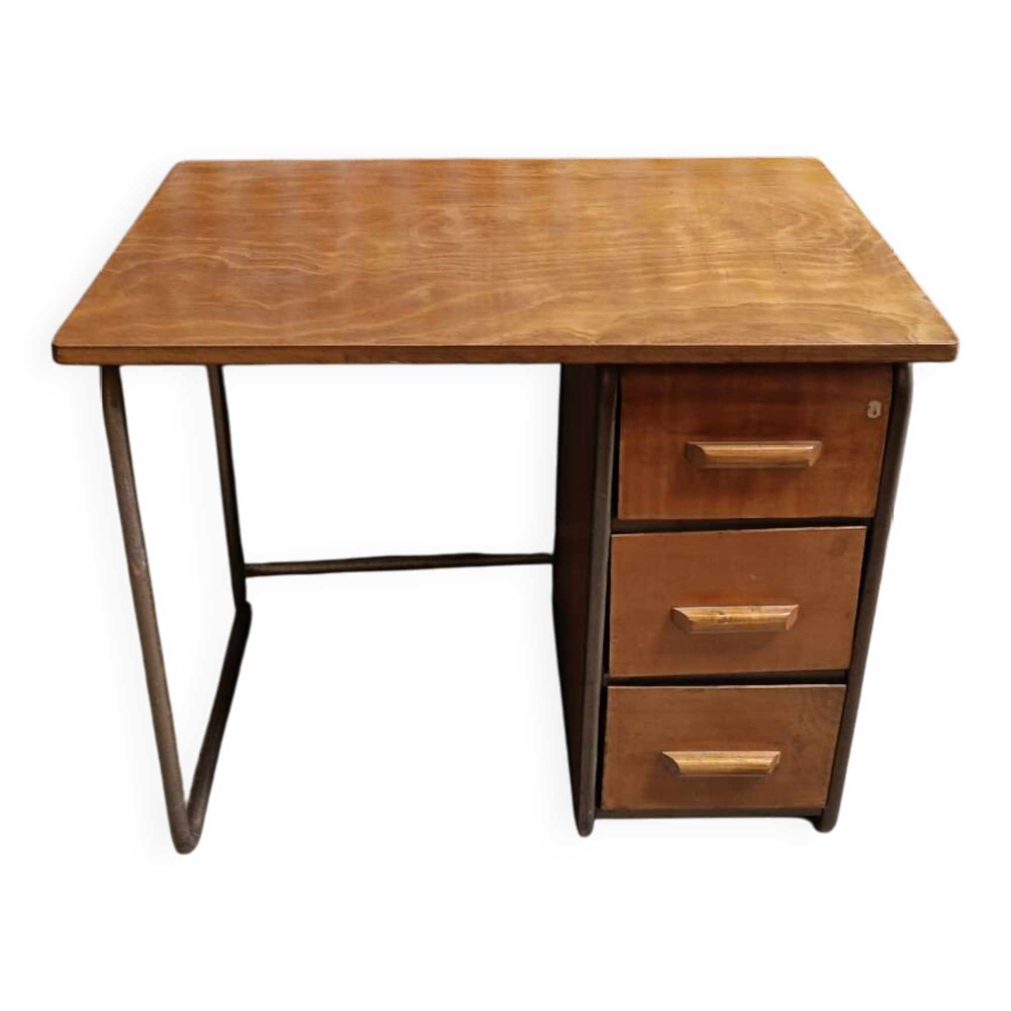 Vintage school desk wood and metal