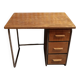 Bureau d'école vintage bois et métal