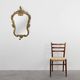 20th Century Ornate metal Louis XVI Wall Mirror with rococo Flourishes, Fra