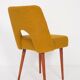 Chaise 'Shell' bouclé jaune ocre, années 1960