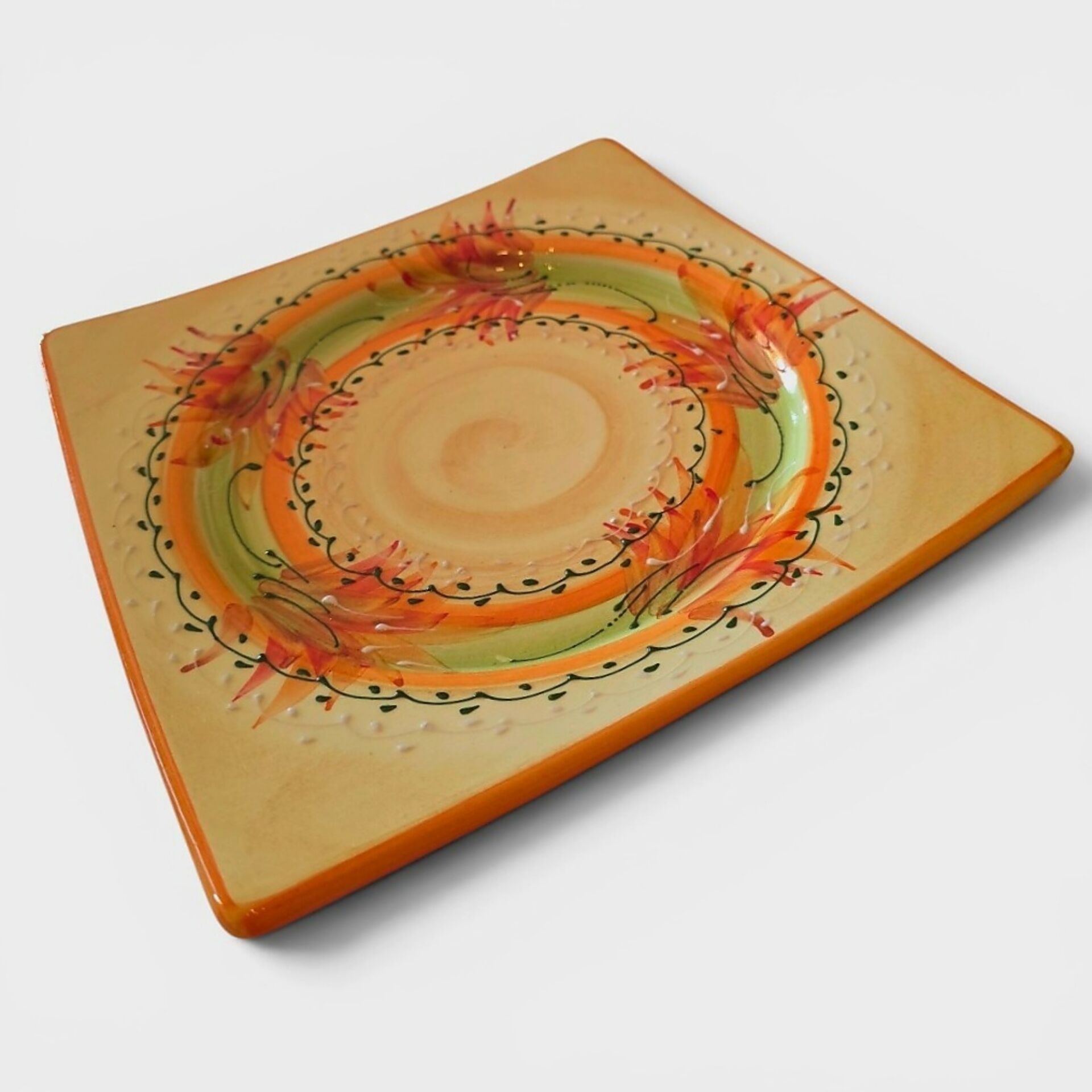 Ceramic plate from Vallauris – Signed G.C. – Circa 1970