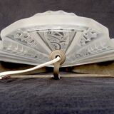 Art deco pressed glass sconce