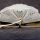 Art deco pressed glass sconce