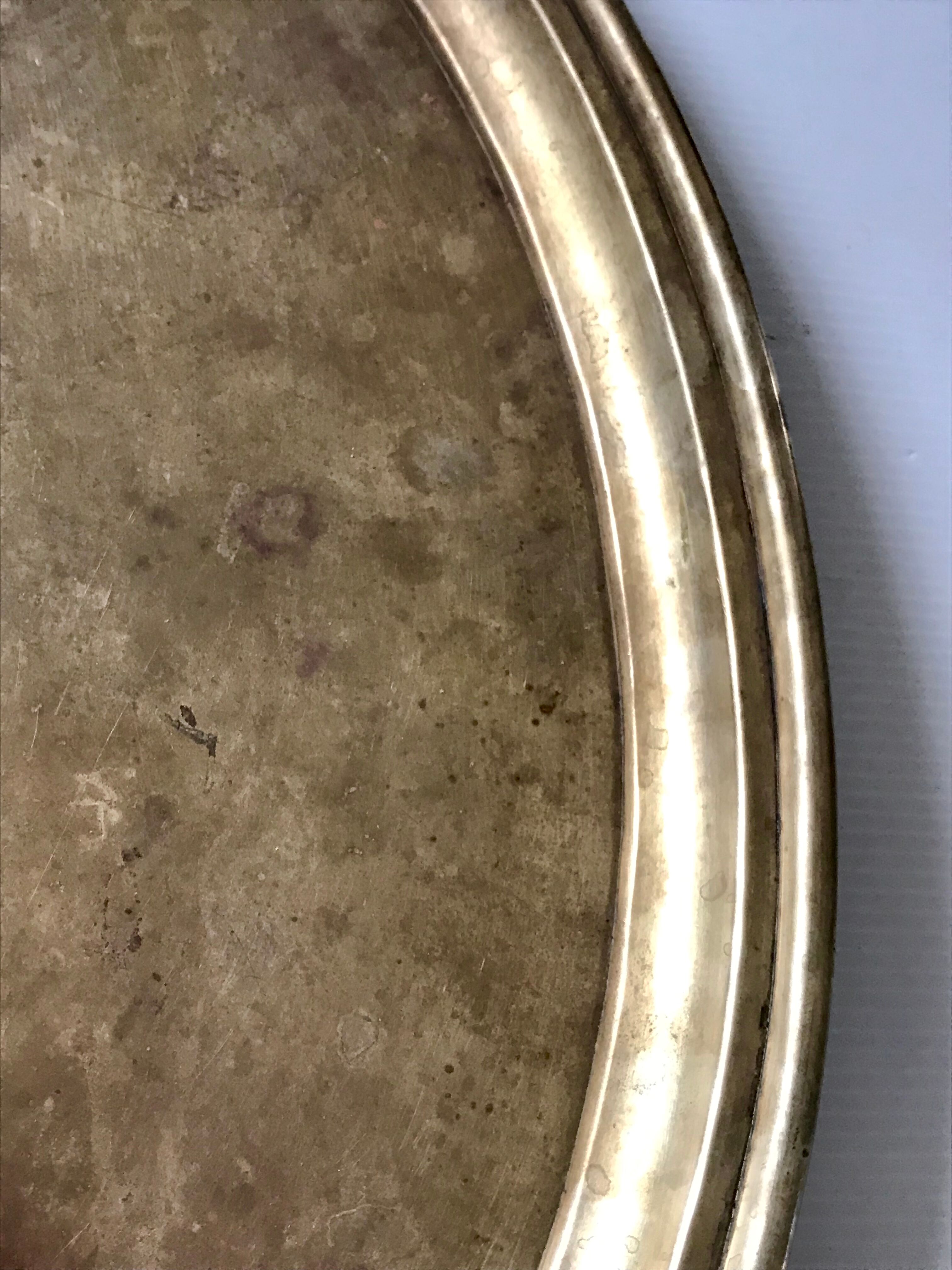 Old plate brass