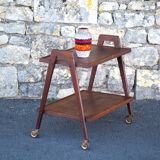 Vintage wooden serving trolley