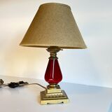 Vintage ceramic and brass lamp