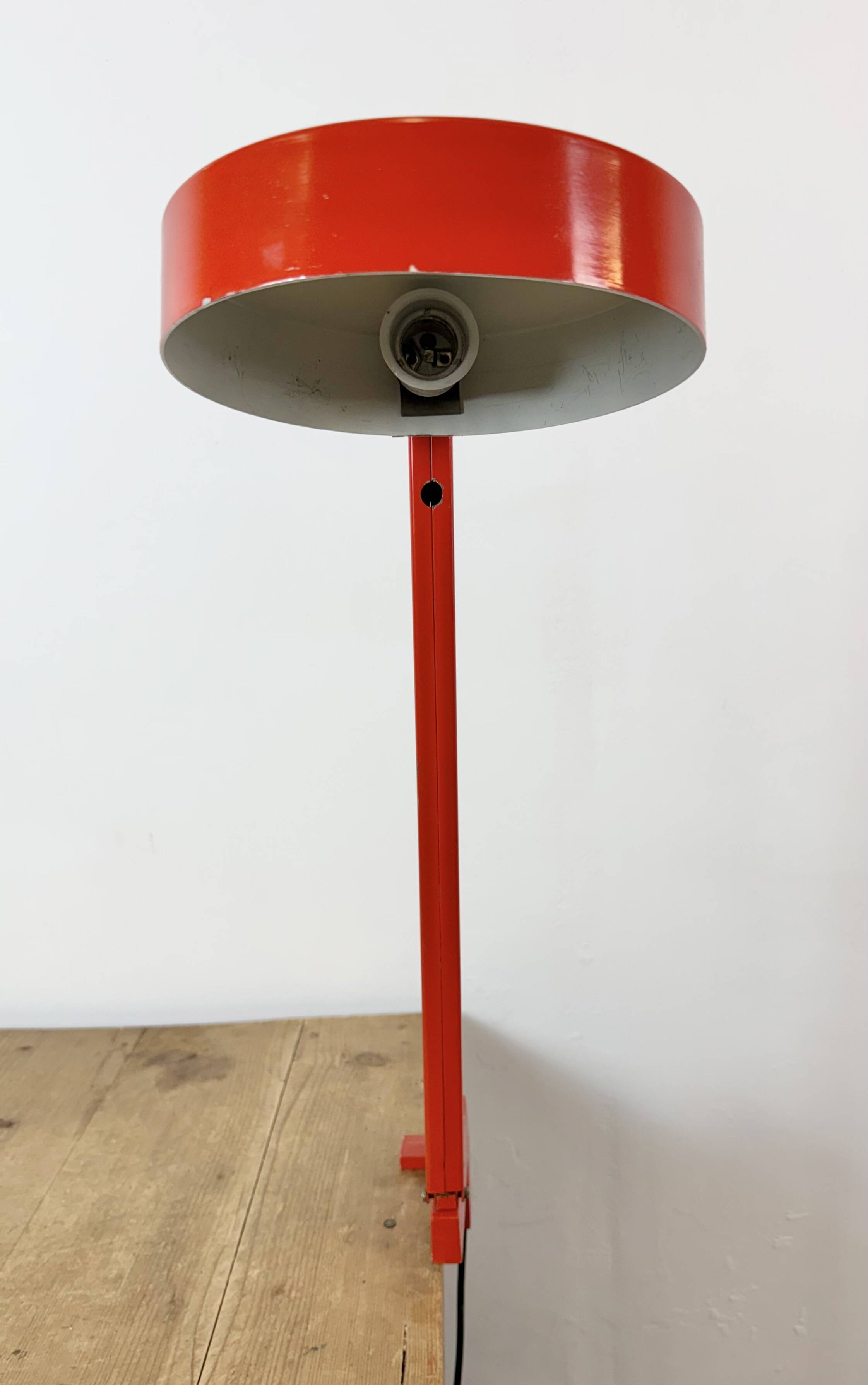 Vintage Red Adjustable Table Lamp, 1970s