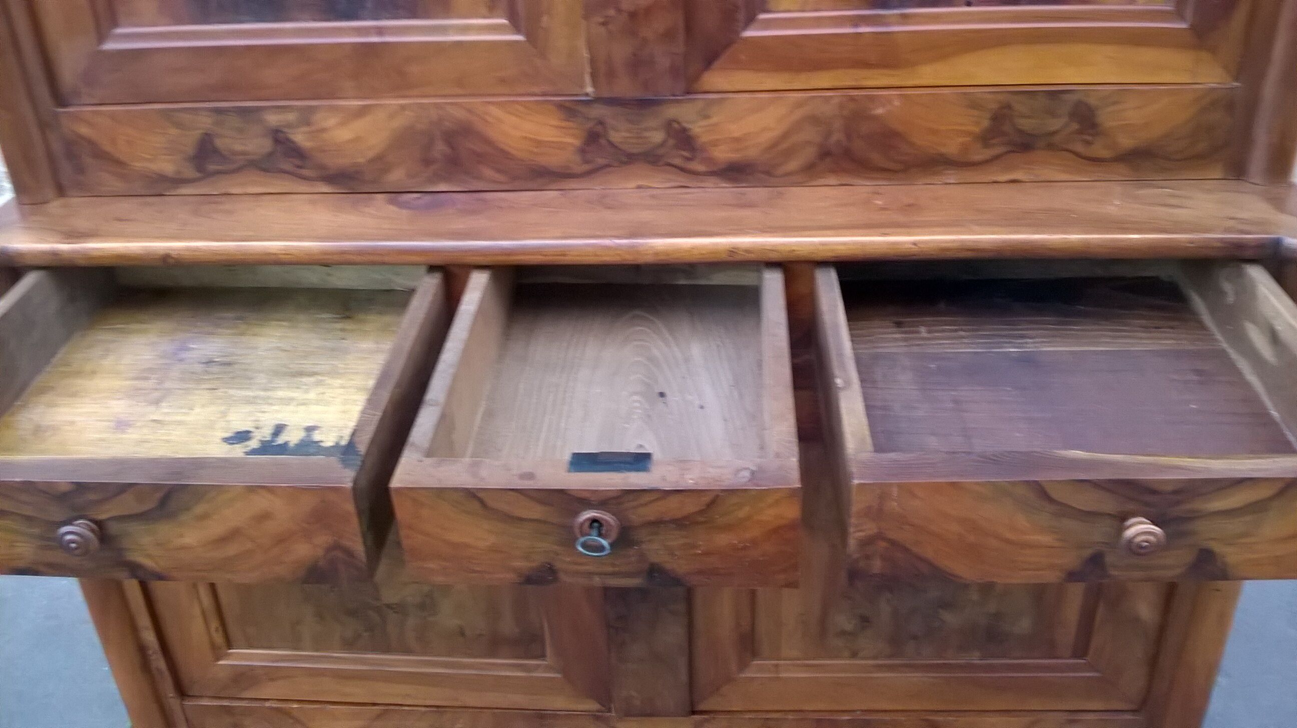 Old buffet two period walnut Empire bodies