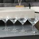 Lot 6 art décor champagne glasses, 1920s. chiseled ears of wheat/transverse lines motifs