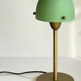 Lampe champignon SCE acier et verre opalin vintage