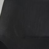 Black leather swivel armchair by Ire Möbel AB, 1960