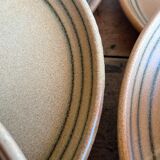 Lot de 7 assiettes plates en grès Sarreguemines