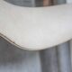 Set of 4 wooden and black and white imitation leather chairs, Scandinavian chair