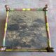 Pakistan, Punjab region. Old small tea table with traditional décor