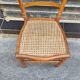 Chaise ancienne en bois et canage