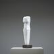 Abstract solid white marble torso