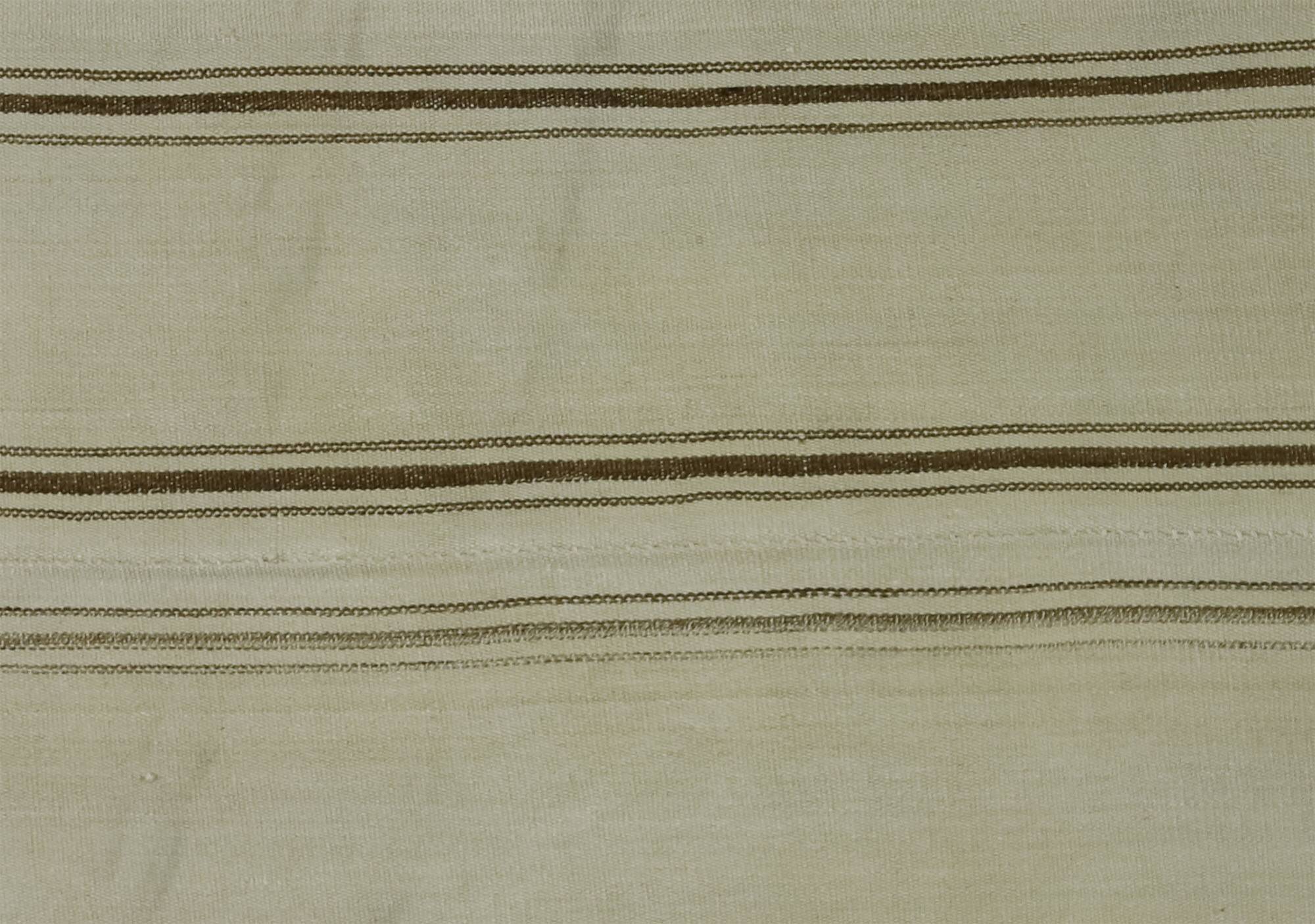 Turkish Kilim Konya Vintage 166x268 cm Beige Minimalist Stripes