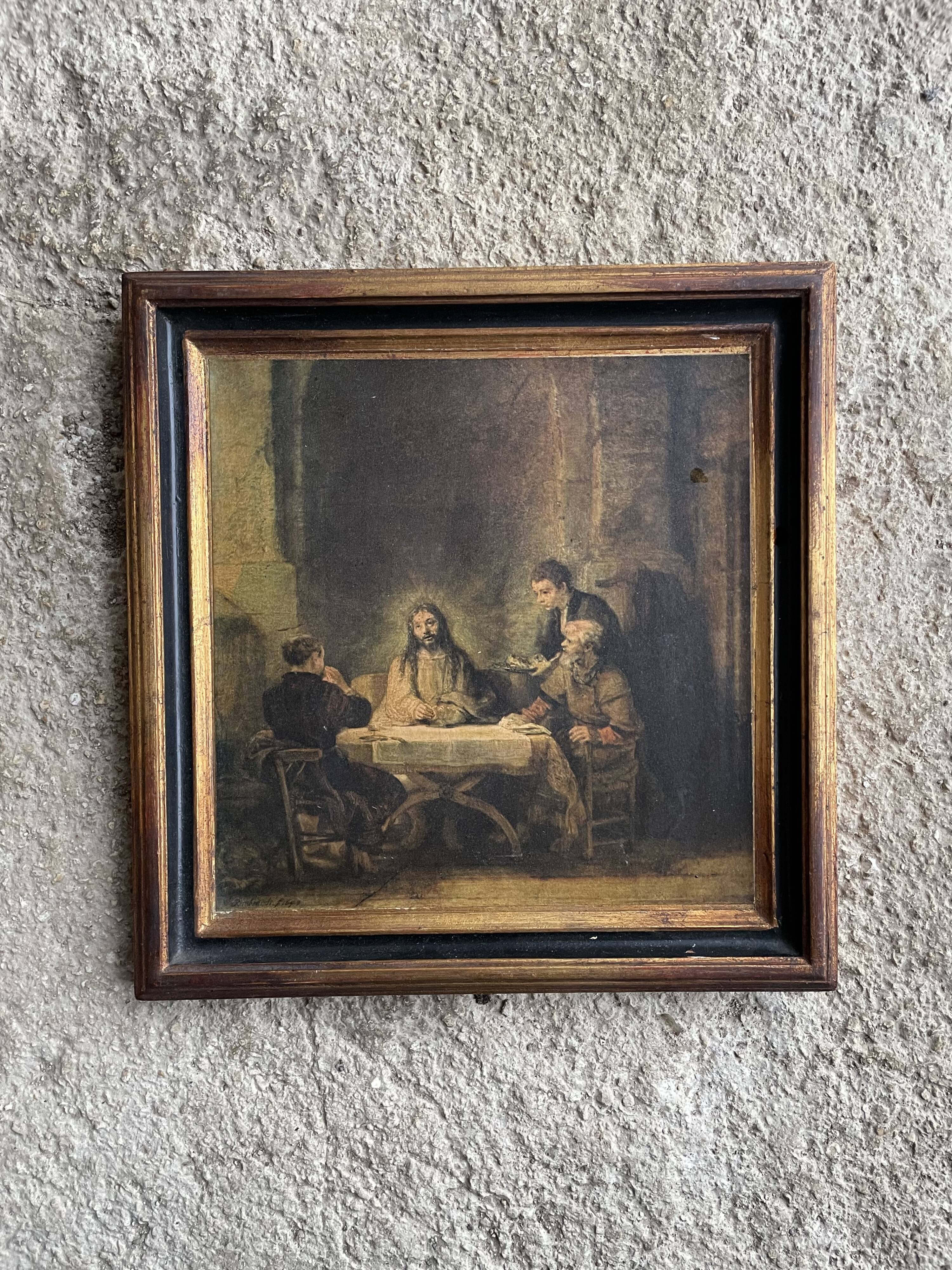 Old gilded wooden frame