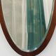 Early Biedermeier Large Antique Pearwood Shield Wall Mirror, Vienna, 1820s
