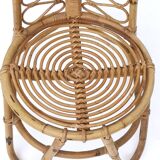 Ensemble de trois chaises de jardin vintage en bambou, Italie