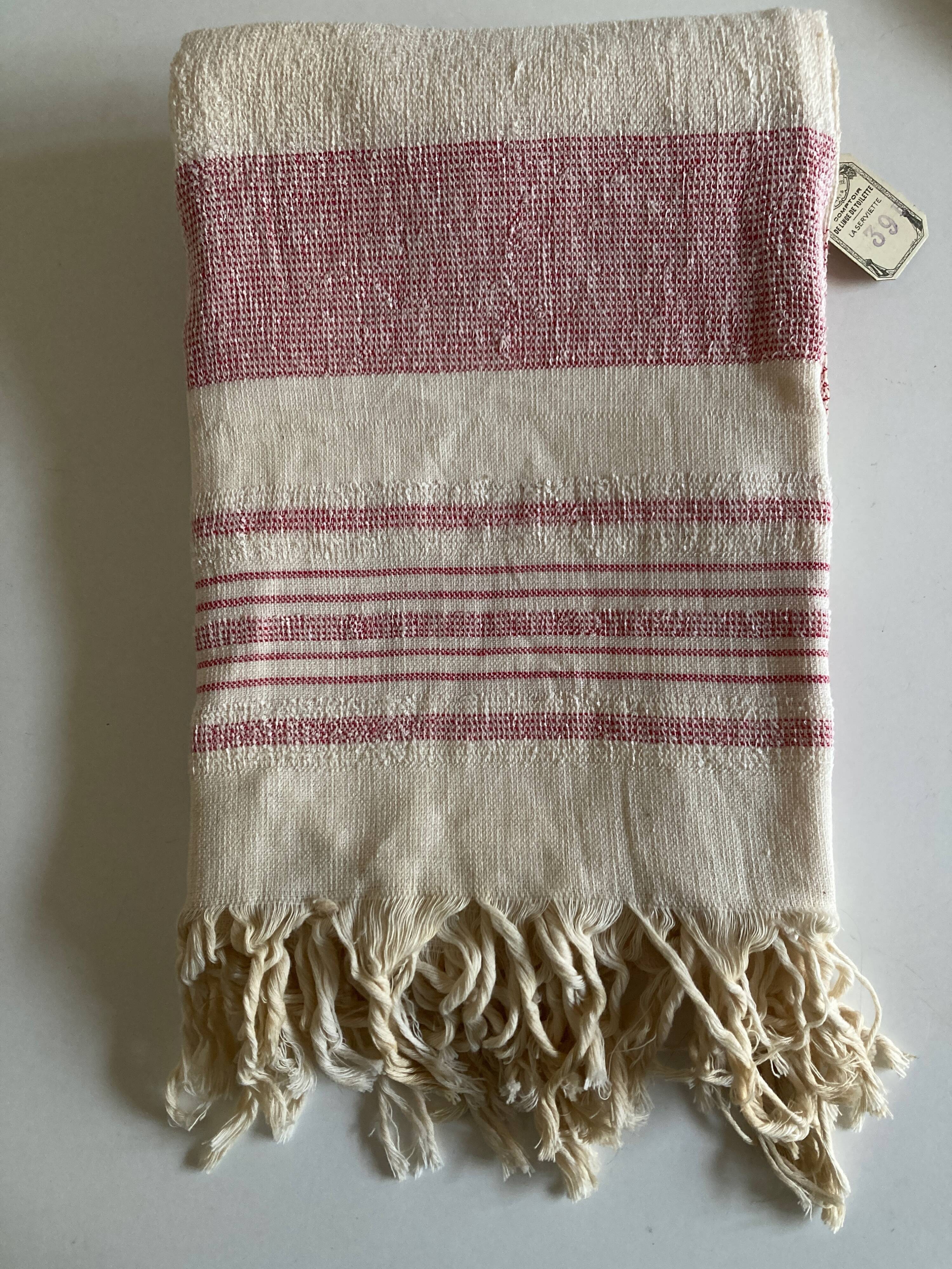 XXL terry bath towel counter bathroom linen Le Bon Marché 1930