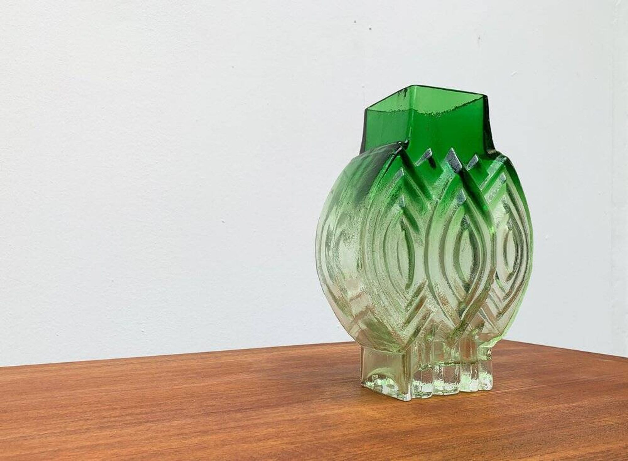 Vintage Finnish glass vase by Kaj Blomqvist for Kumela