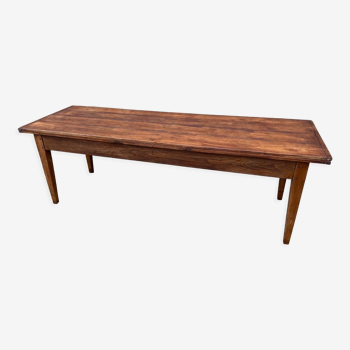 Table de ferme française 19ème 400 cm Merisier