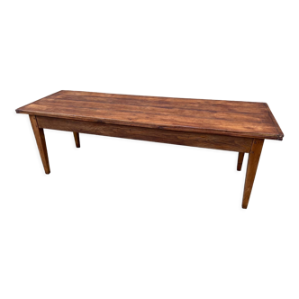 Table de ferme française 19ème 400 cm Merisier