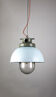 Light blue industrial hanging light from tep